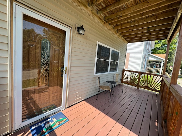 view of wooden terrace