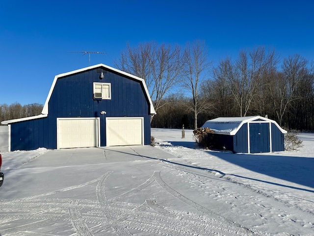 view of snow covered structure