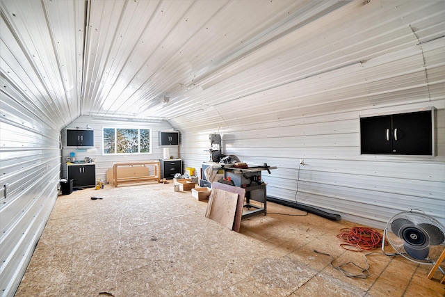 interior space with lofted ceiling