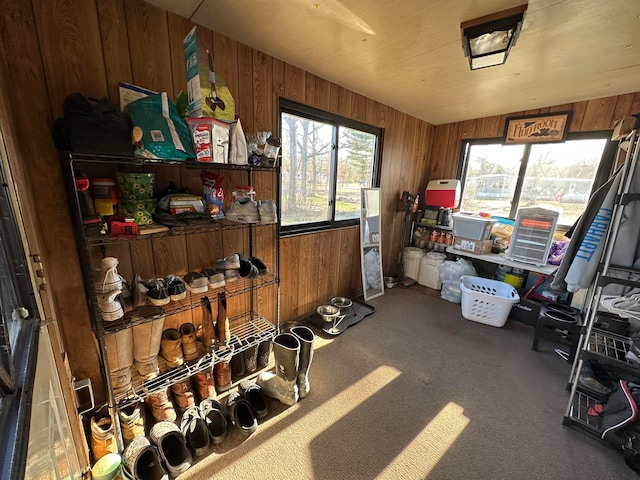 view of storage room