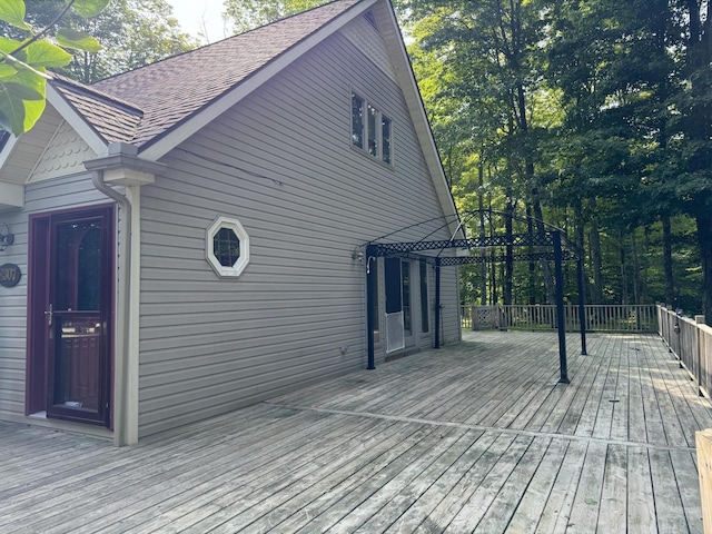 deck with a gazebo