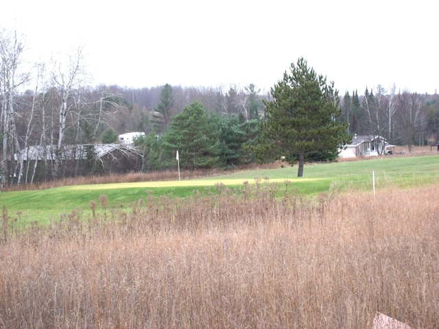 view of yard with a rural view