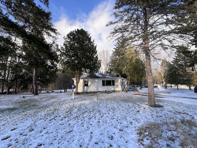 view of snowy yard