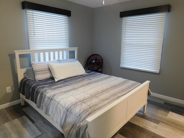 bedroom featuring hardwood / wood-style flooring