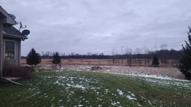 view of yard featuring a rural view