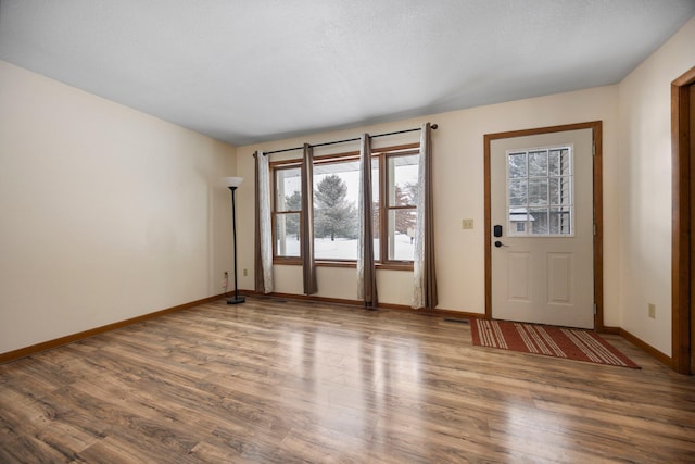 entryway featuring hardwood / wood-style floors