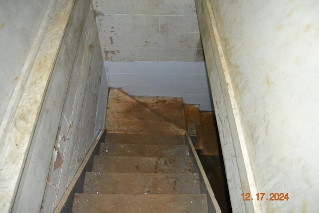 view of stairway