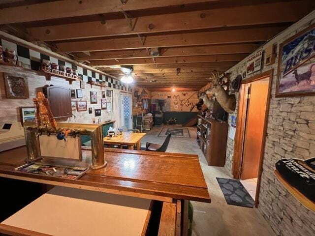 view of basement