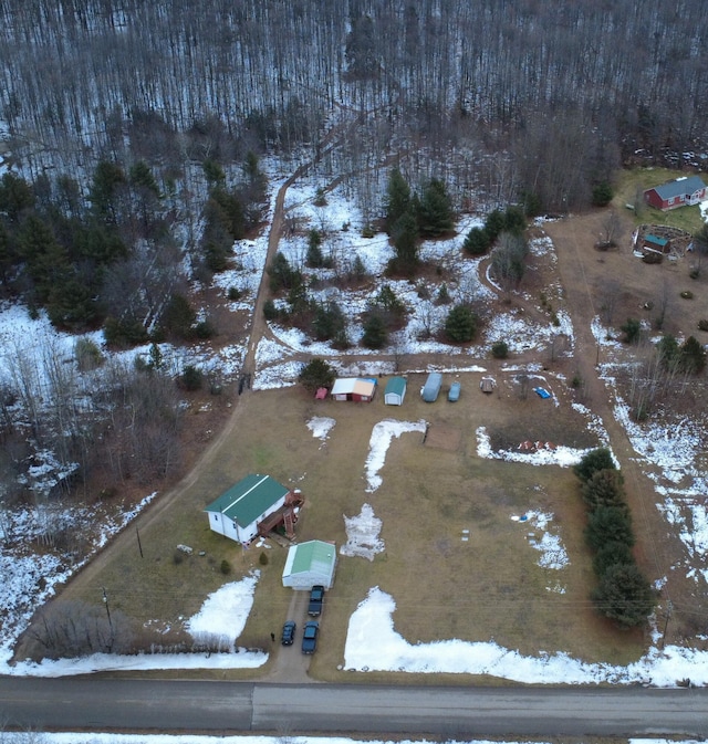 view of snowy aerial view