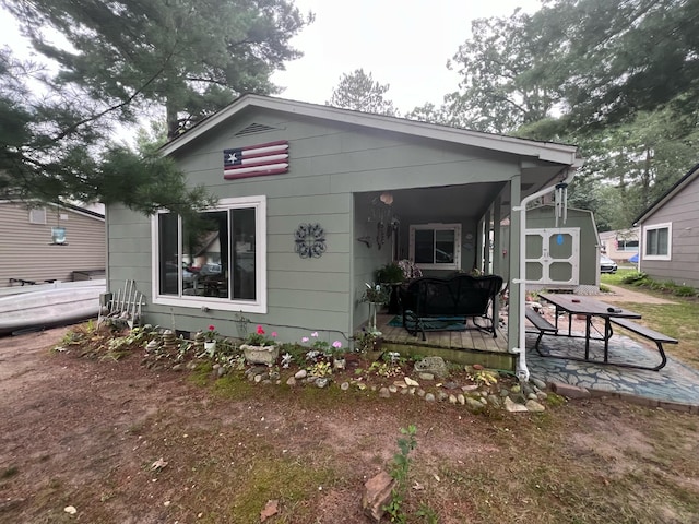 view of front facade featuring a porch