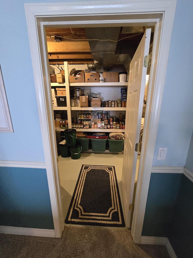 view of pantry