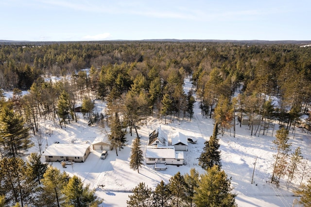 view of snowy aerial view