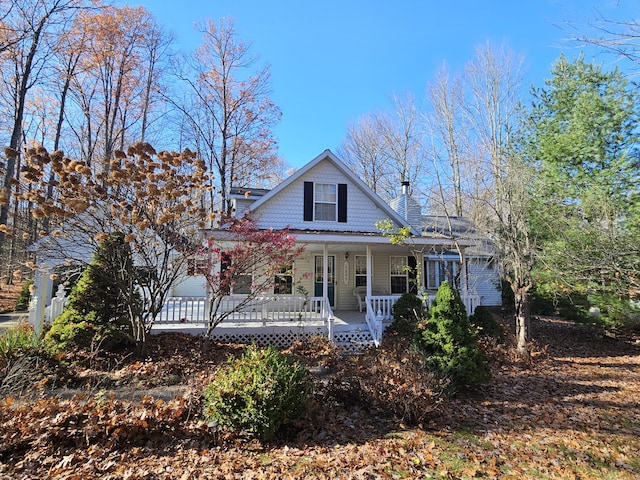 view of front facade featuring a porch