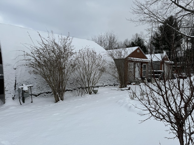 view of snowy yard