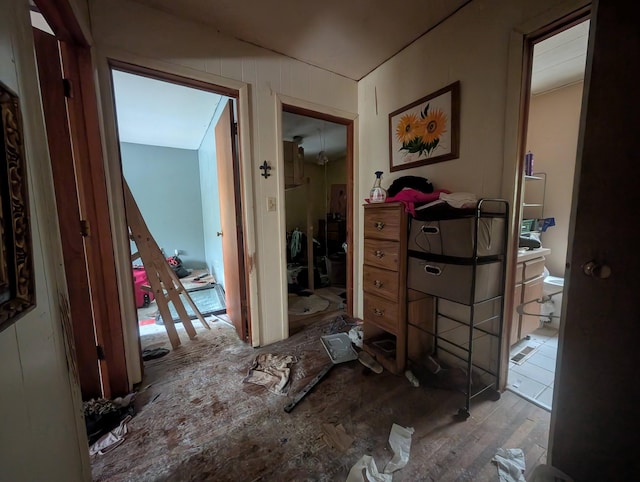 interior space featuring hardwood / wood-style flooring