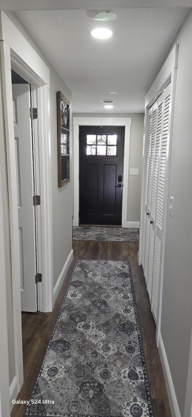 interior space featuring dark hardwood / wood-style floors