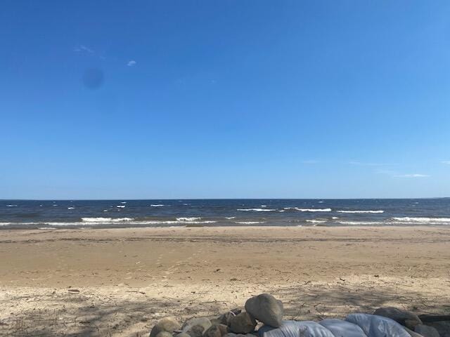 water view with a view of the beach