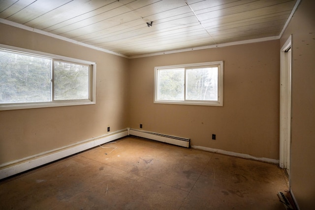 unfurnished room featuring crown molding