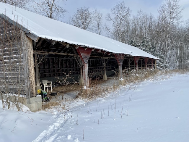 view of community featuring an outbuilding