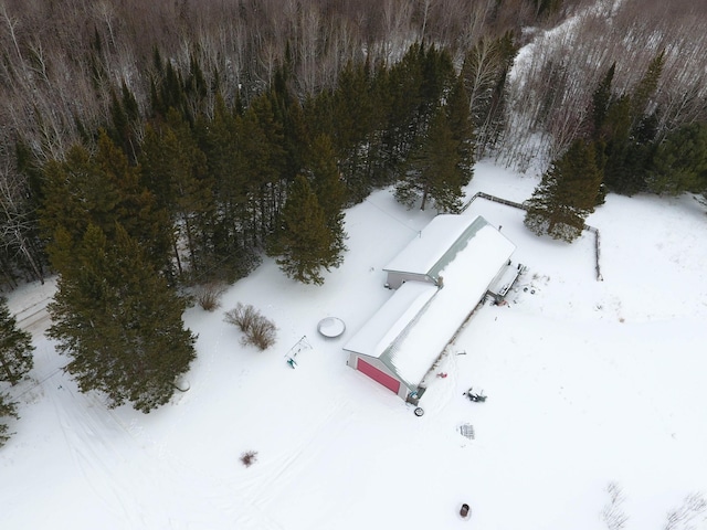 view of snowy aerial view