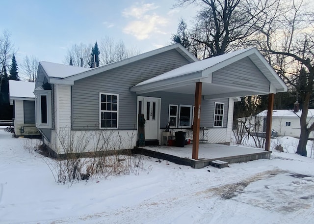 view of front of home with a porch