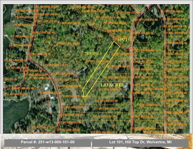 LOT101 Hill Top Dr, Wolverine MI, 49799 land for sale