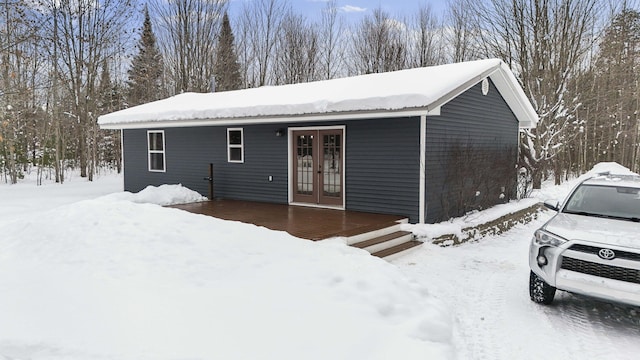 view of front of property featuring french doors