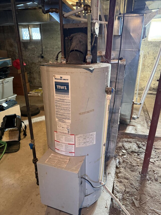 utilities featuring gas water heater