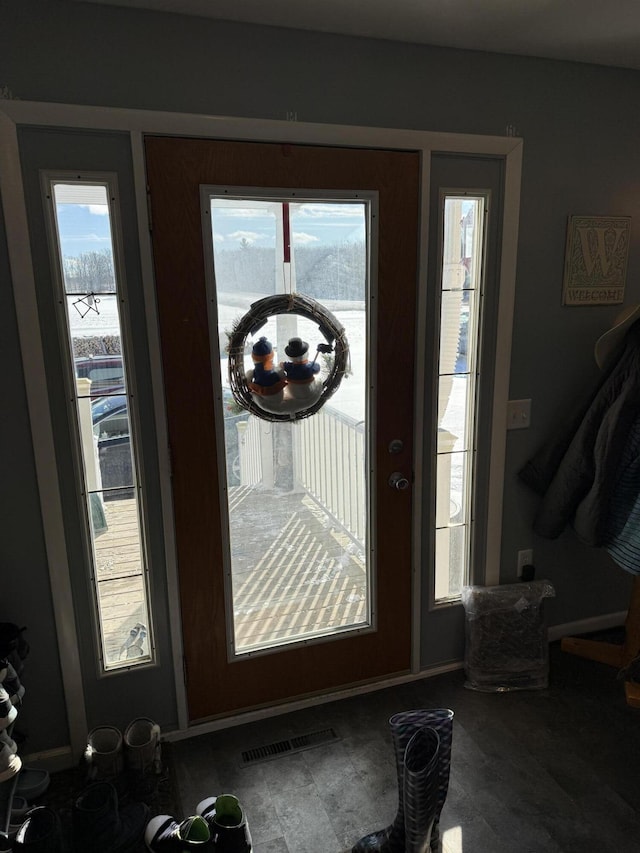 foyer entrance with a healthy amount of sunlight