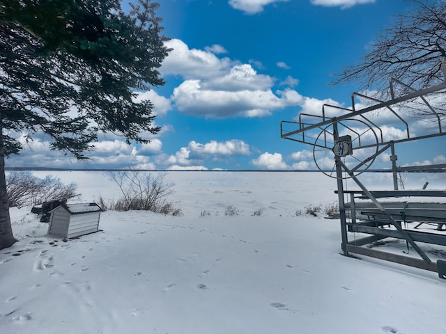 view of snowy yard