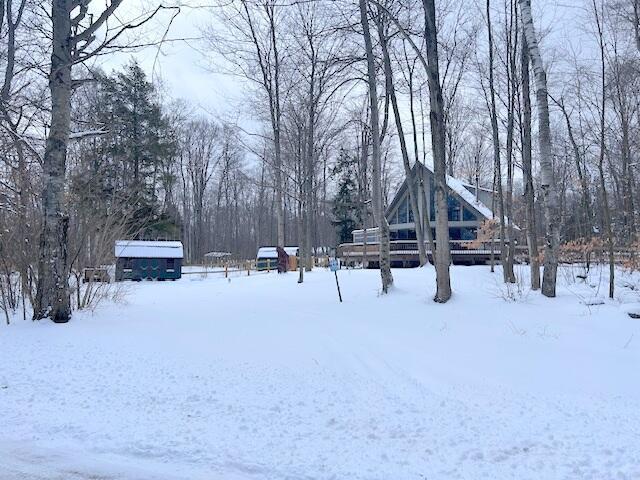 view of snowy yard