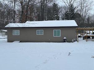 view of snow covered structure