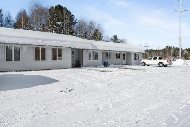 view of single story home