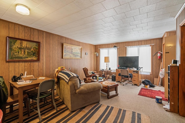 view of carpeted living room