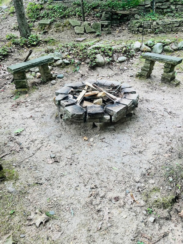 details with an outdoor fire pit