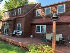 rear view of house with a deck