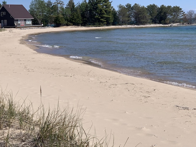 property view of water with a view of the beach