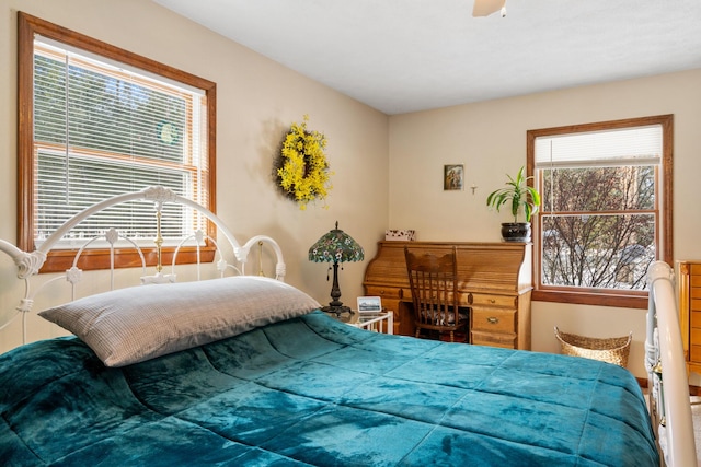 bedroom with ceiling fan