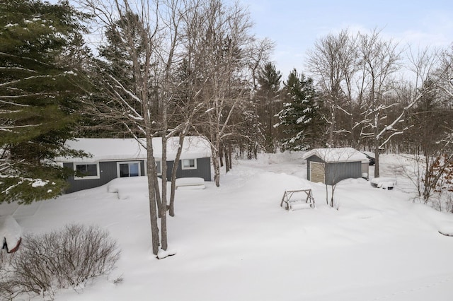 view of snowy yard