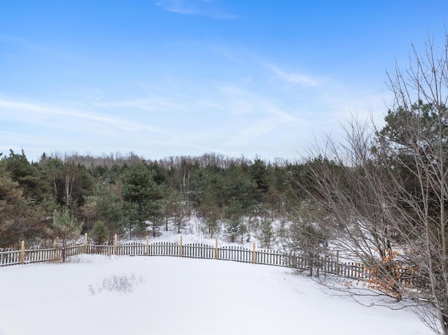 view of snowy yard