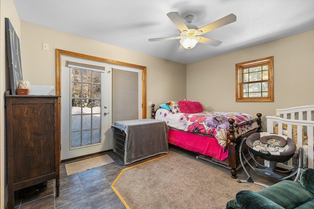 bedroom with ceiling fan