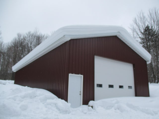 exterior space featuring a garage