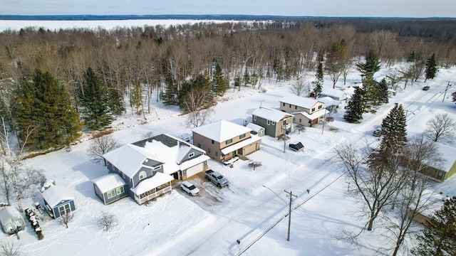 view of snowy aerial view