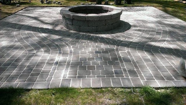 details with an outdoor fire pit