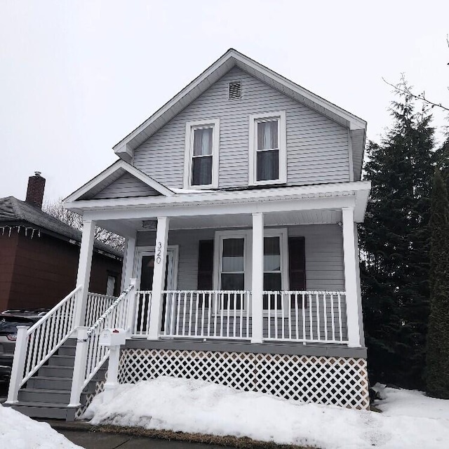 view of front of home featuring a porch