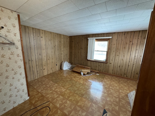 spare room with tile patterned floors