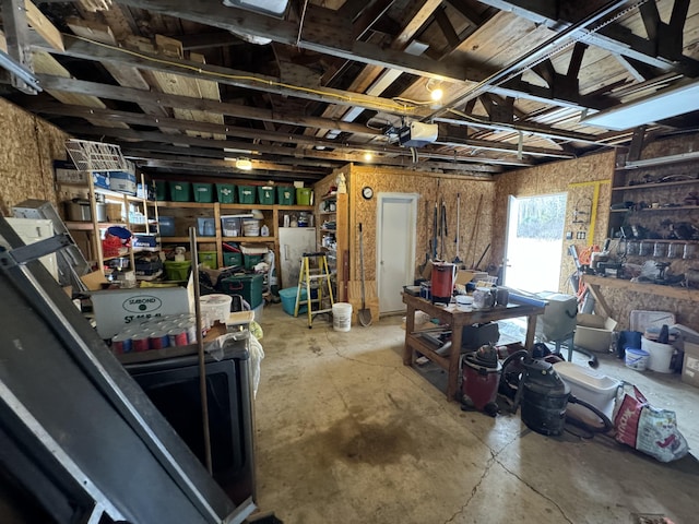 below grade area with a garage