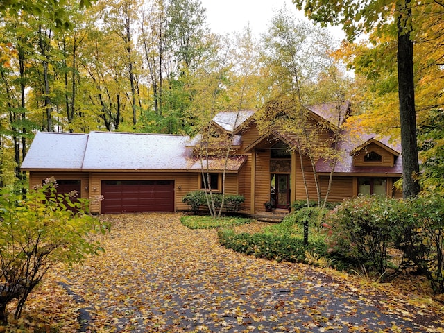 view of front facade with an attached garage