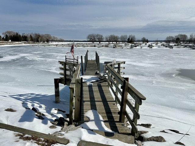 view of dock area