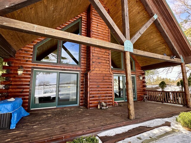 view of wooden deck